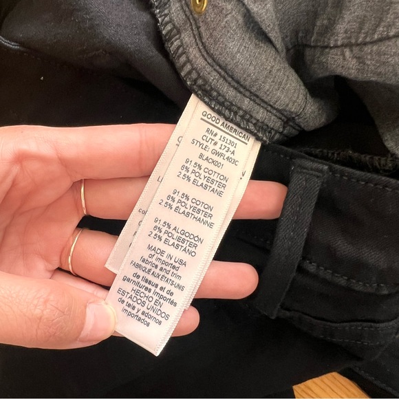 Good American Womens Black Skinny Side Lace Up Jeans Size 4/27 - Picture 6 of 8